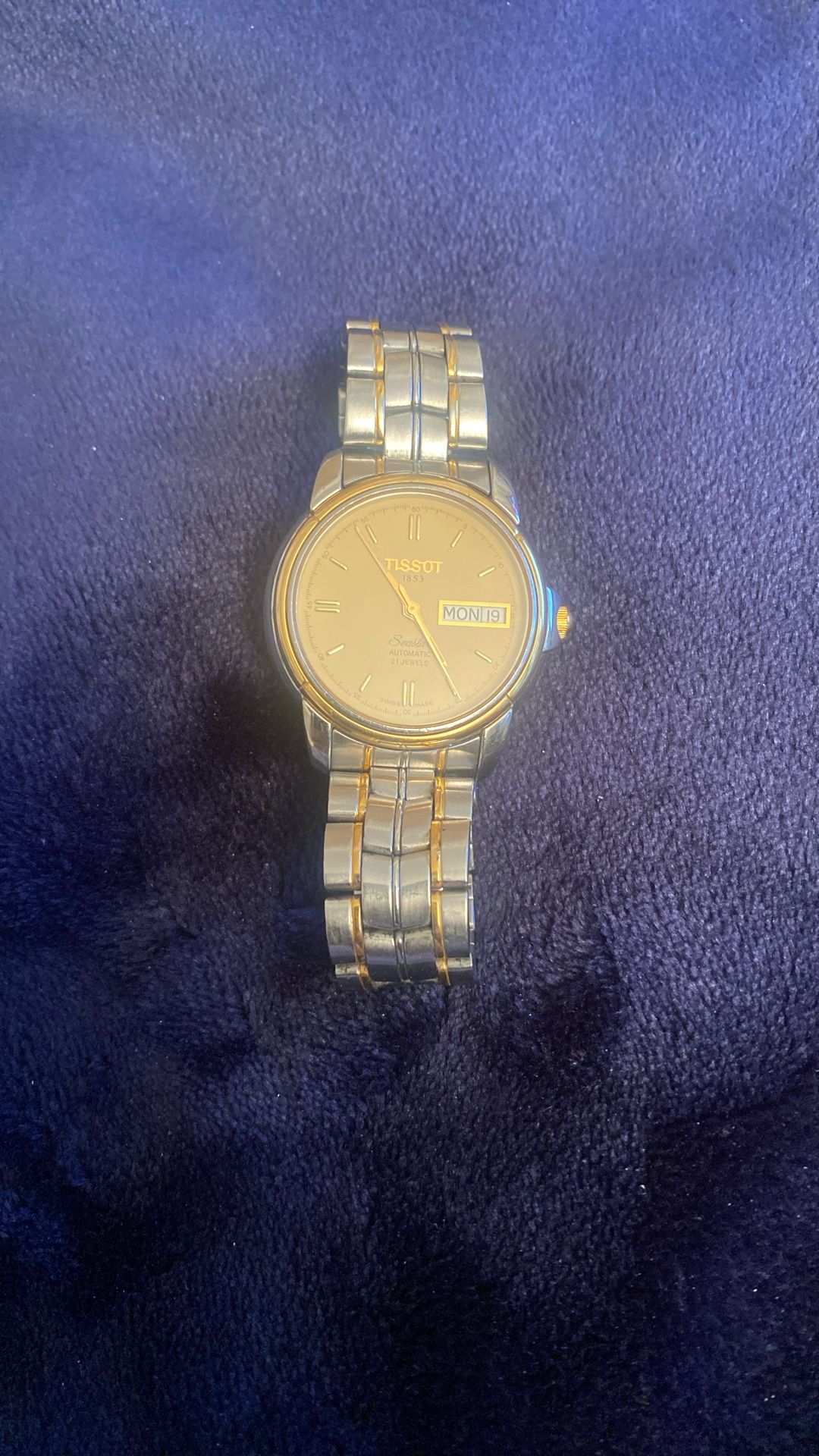 Tissot Sea star Men’s Gold Dial Day/date Watch