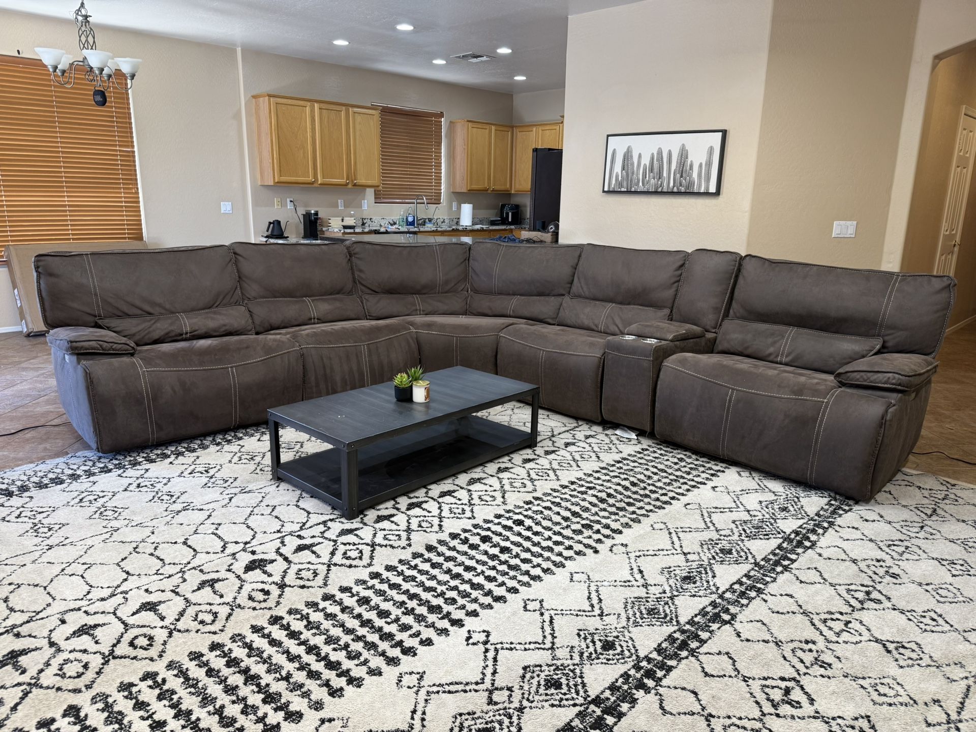 Costco 6pc Power Reclining Fabric Sectional