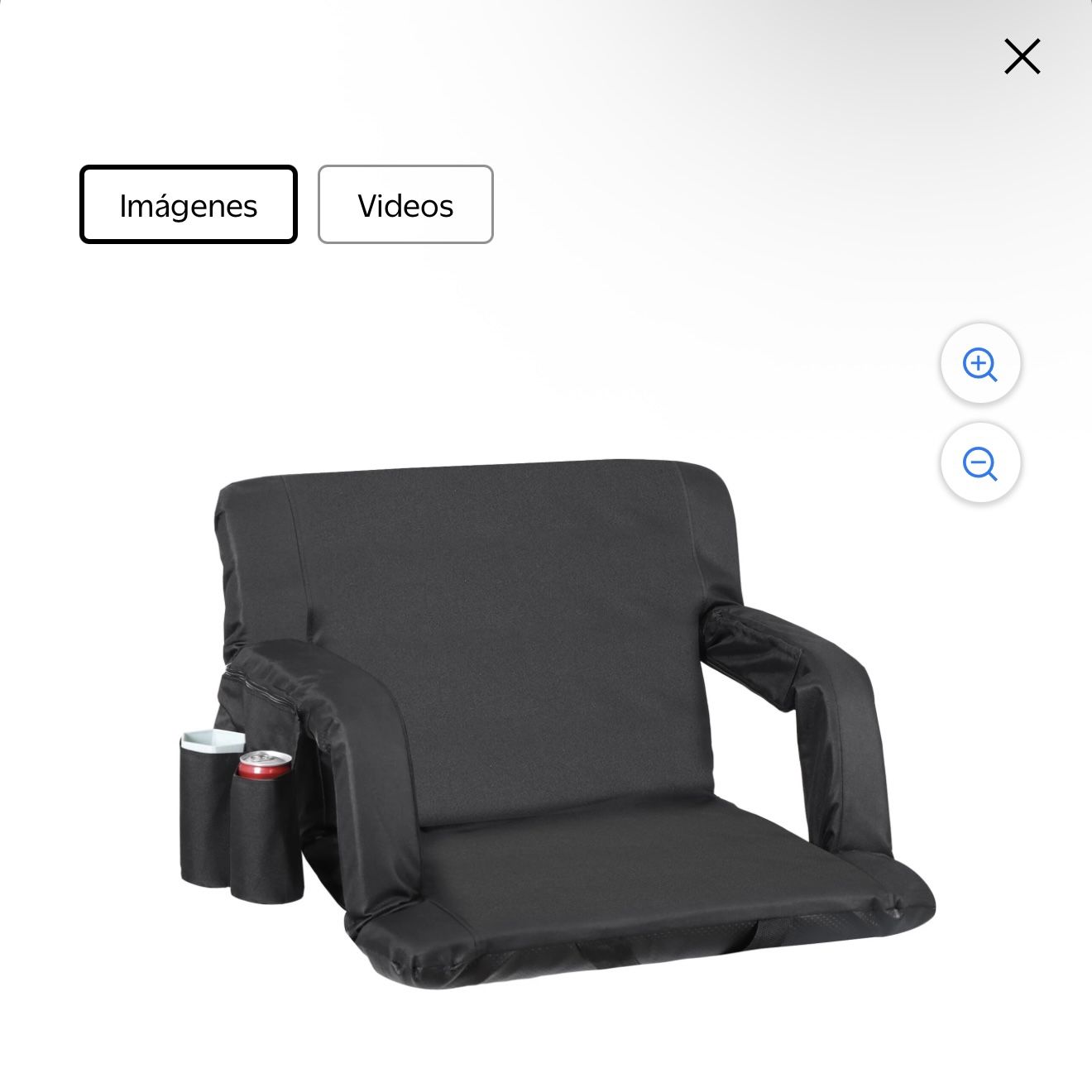 Wide Stadium Seat Chair Bleacher Seats Padded with Back Support, Cushion, Arms, Pockets, Anchor Straps, Portable Folding Seat with Shoulder Straps