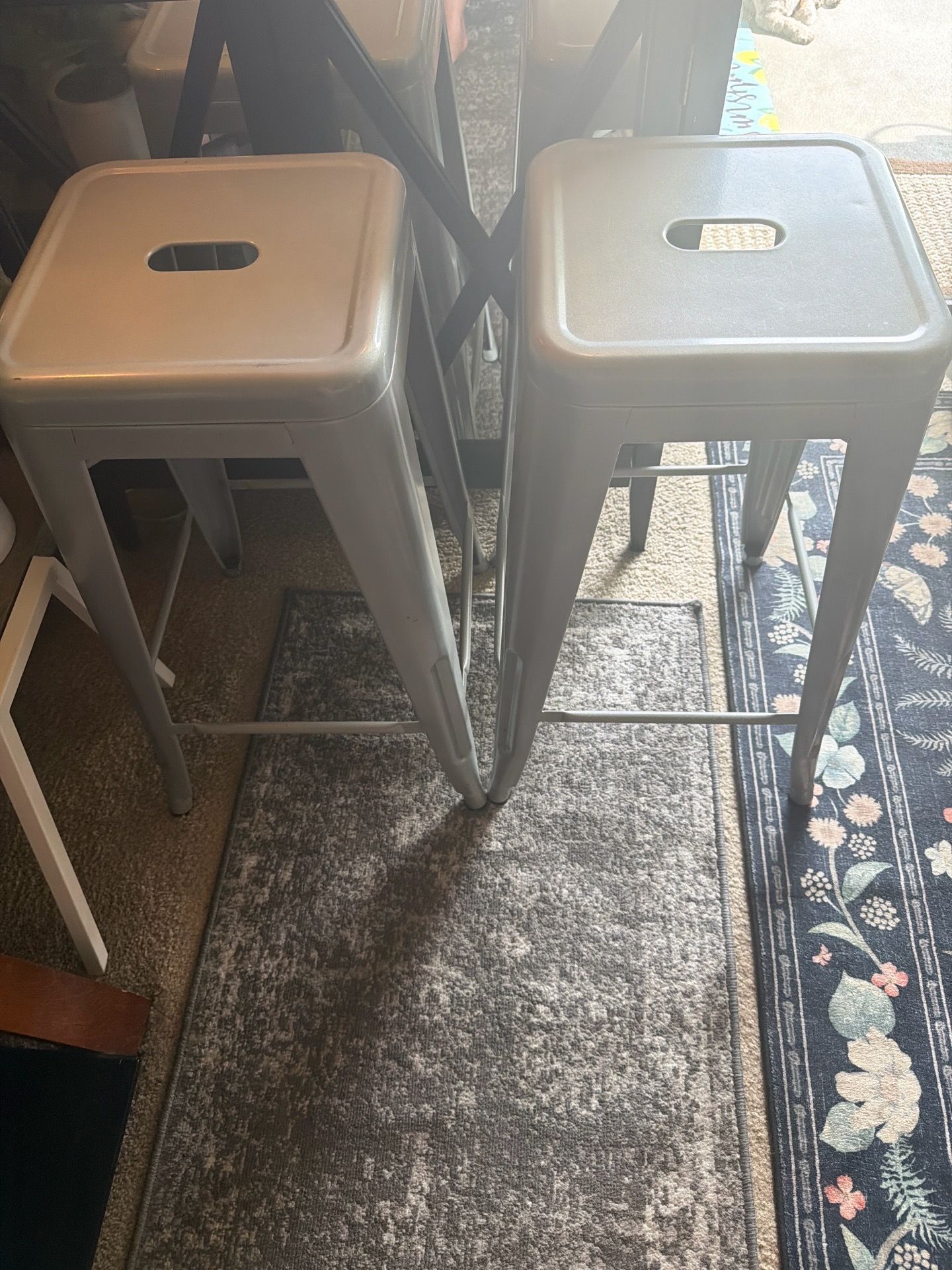 Metal bar stools