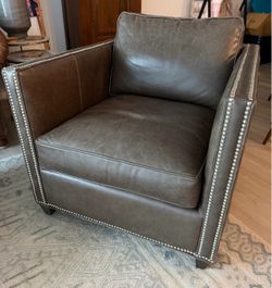 Crate & Barrel Leather Chair