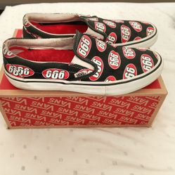 Supreme x Vans Slip-On 'Black 666' 