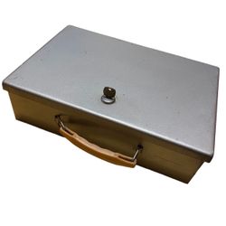 Vintage Rockaway Heavy Duty Insulated Steel Chest Safe Lockbox 