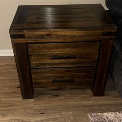 Wood nightstand