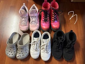 size 3 girl shoes $15 for all