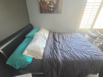Full size bed and mattress