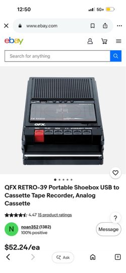 QFX RETRO-39 Portable Cassette Tape Recorder
