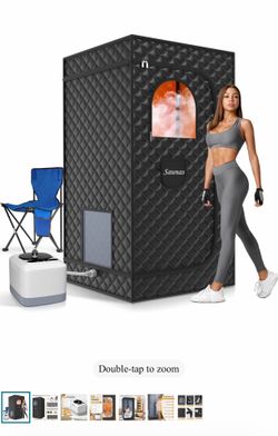 Portable Sauna, 9 Levels, Black (NEW)