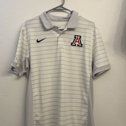 University of Arizona White Nike Victory Stripe Polo