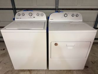 Whirlpool washer and dryer.