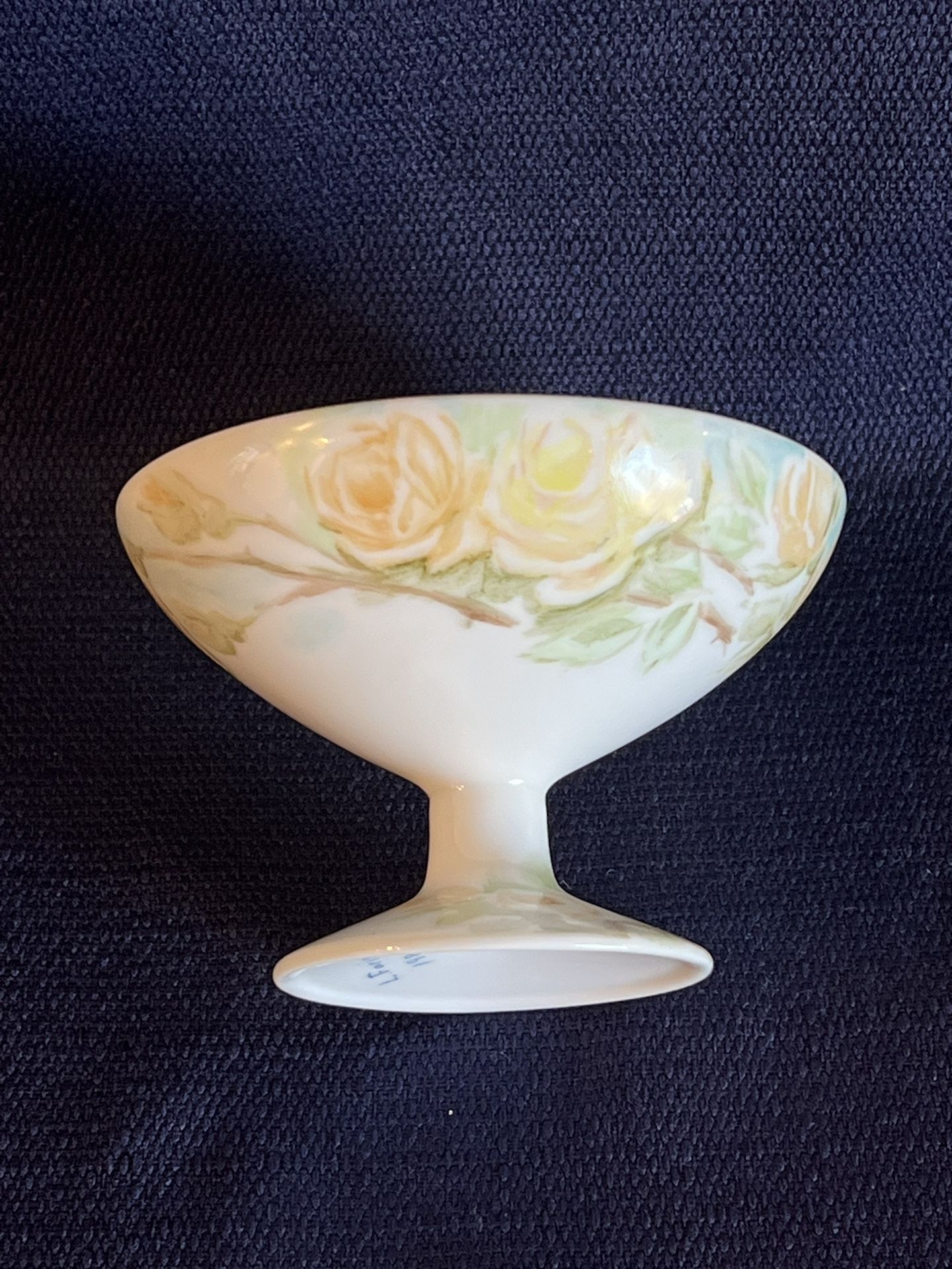 Vintage hand painted candy bowl with roses