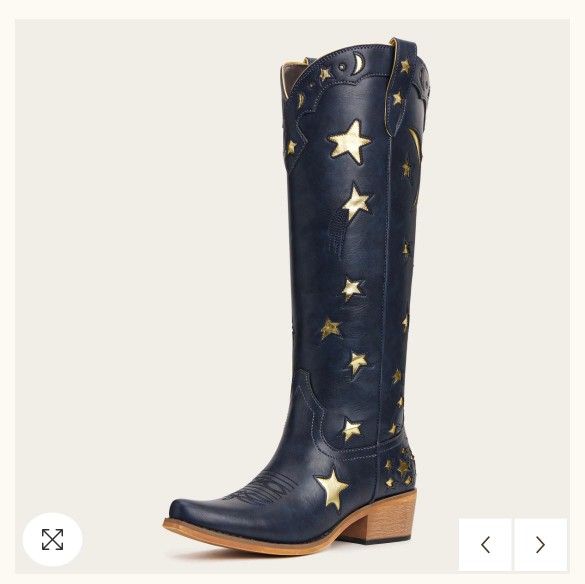 Navy Blue Cowgirl Western Boots