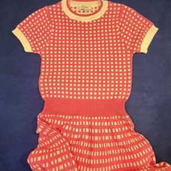 Einii Size M Pink And White Checkered Dress 