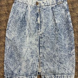 Women’s Ciotti Vintage Acid Wash Denim Pencil Skirt