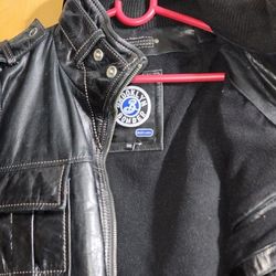 Female Brooklyn Swag Leather Bomber Black