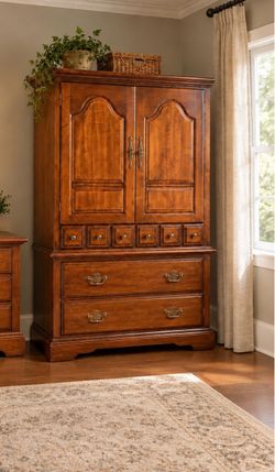 Vintage Armoire And Nightstand