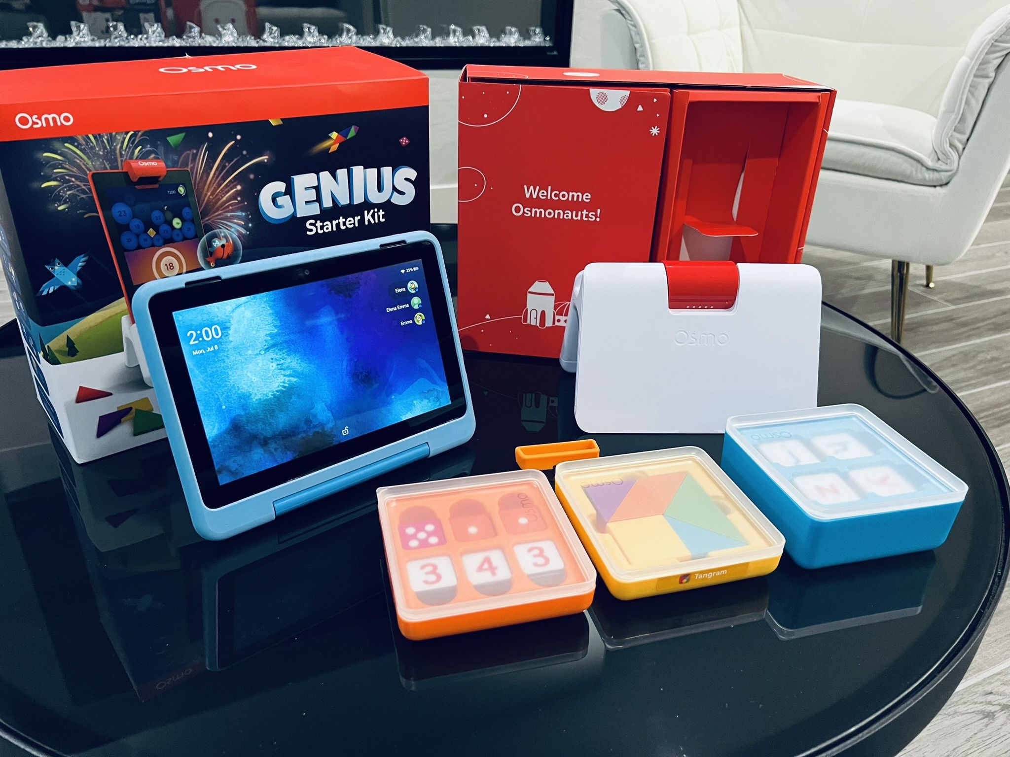 2 Sets- Amazon Fire HD 8 Kids Pro & Osmo Genius starter kit bundle