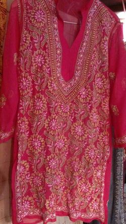 Silk hand embroidered Tunic