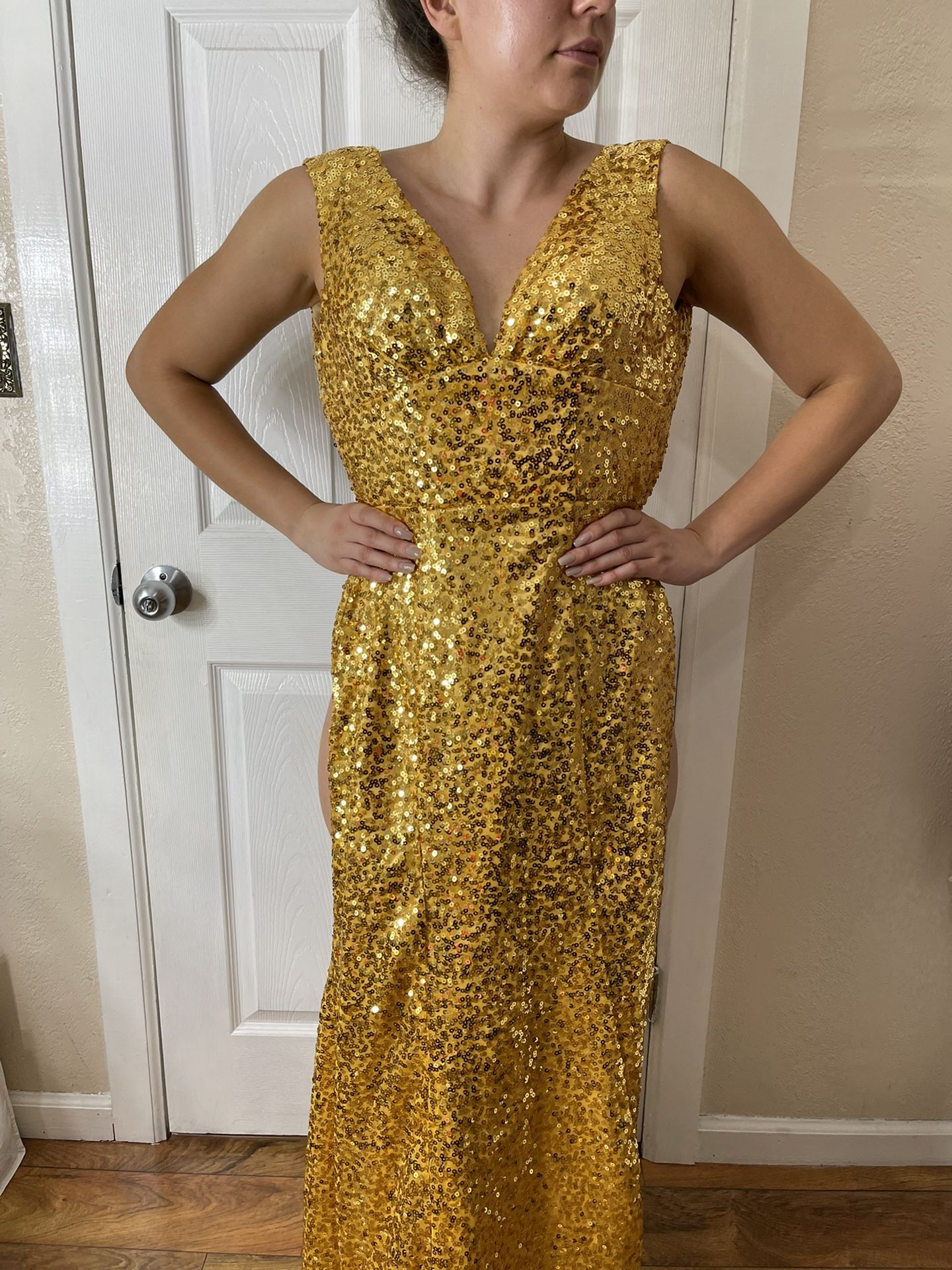 Gold Sequin Mermaid Dress