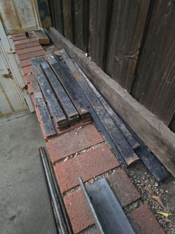 Metal Stakes forming , concrete