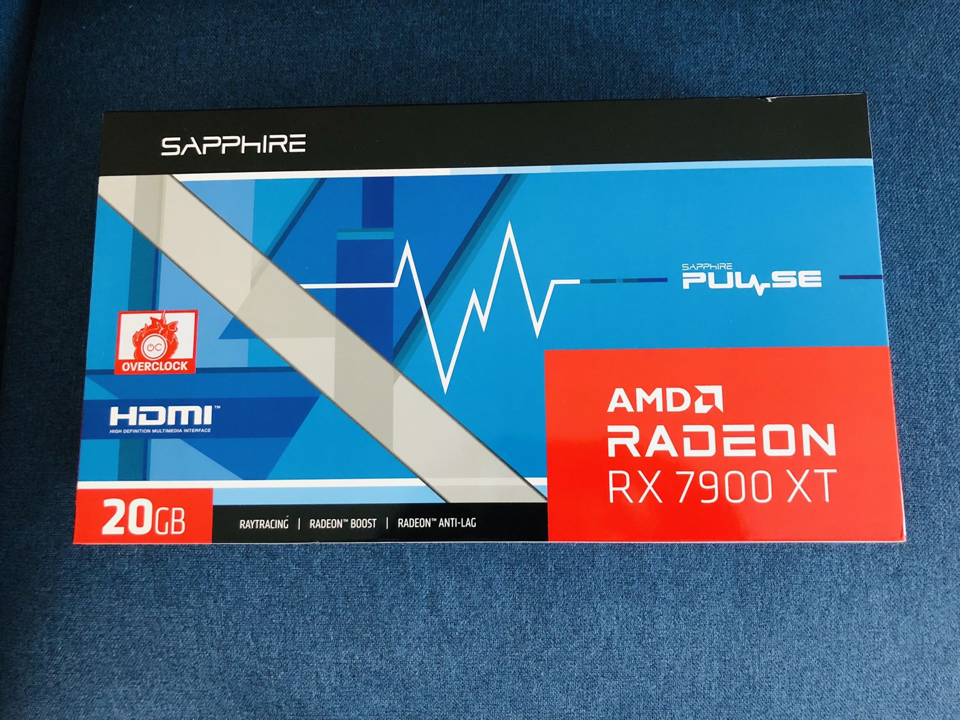 New (Sealed) Sapphire 1132302 20GB Pulse AMD Radeon RX 7900 XT Gaming