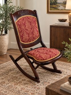 Antique folding rocking chair