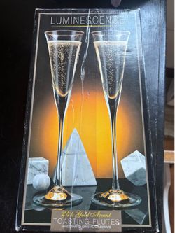 Gold rim toasting flutes