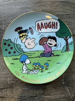 Danbury Mint collector plate the Peanuts Magical Moments collection “You Blockhead, Charlie Brown!”