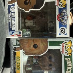 Zion And Squatch Funko Pops