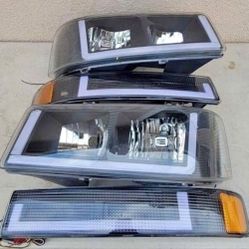 03-14 Chevrolet Express Gmc Savana 03-23 Express Savana LED DRL Headlights Luces Micas