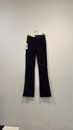 7 For All Mankind Women’s Kimmie Bootcut Jeans. Rinsed Black Sz  23