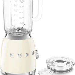 SMEG BLF03 Retro Style Blender – 600W Countertop Blender with 48 oz BPA-Free Jug, 3 Speeds + Pulse, Ice Crush & Smoothie Functions – 50s-Inspired Desi