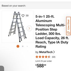 25 Foot Ladder 5 In 1 