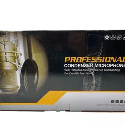 Professional Condenser Microphone With Patented Audio Reference Companding-New