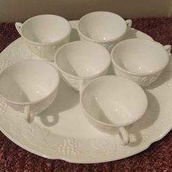 Vintage White Milk Tea Set