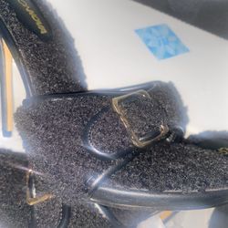Fur Black Heels 