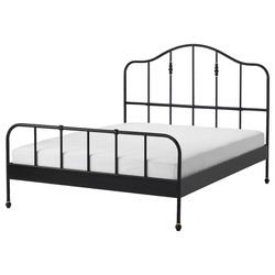 IKEA Metal Bed Frame And Mattress 