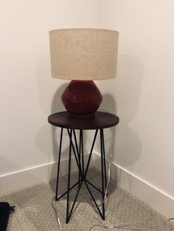 Large Orange west elm lamp