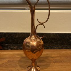 Vintage Turkish G. Antep Karaturan Copper oil Lamp
