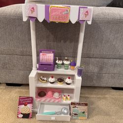 Doll Ice Cream & Snack Stand Playset (Fits AG Dolls!)