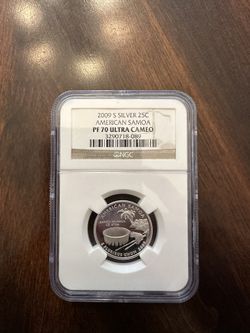 2009 S SILVER AMERICAN SAMOA 25C  PF 70 ULTRA CAMEO