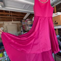 Girls Easter Dress In Pink-size 16