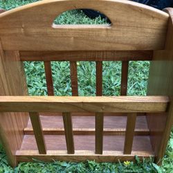 OAK HEAVY WEIGHT MAGAZINE RACK