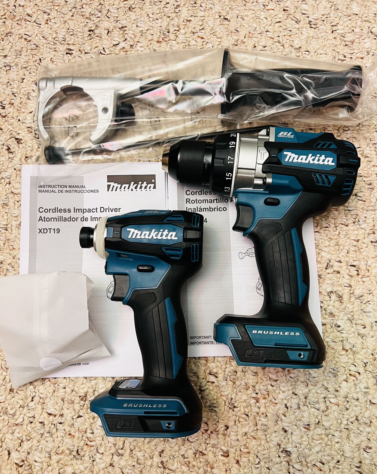 *NEW*Makita 18V LXT Brushless 1/2” Hammer Drill and 1/4” Hex 4 speed Mode Impact Driver (Tool Only)
