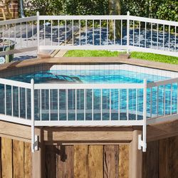 White  Above-Ground Pool Safety Fence
