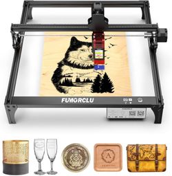 Laser Engraver, 5W Optical Power Laser Engraving Machine, 50W Output Power DIY Laser Cutter for Metal Wood Acrylic and Leather, 410x410mm