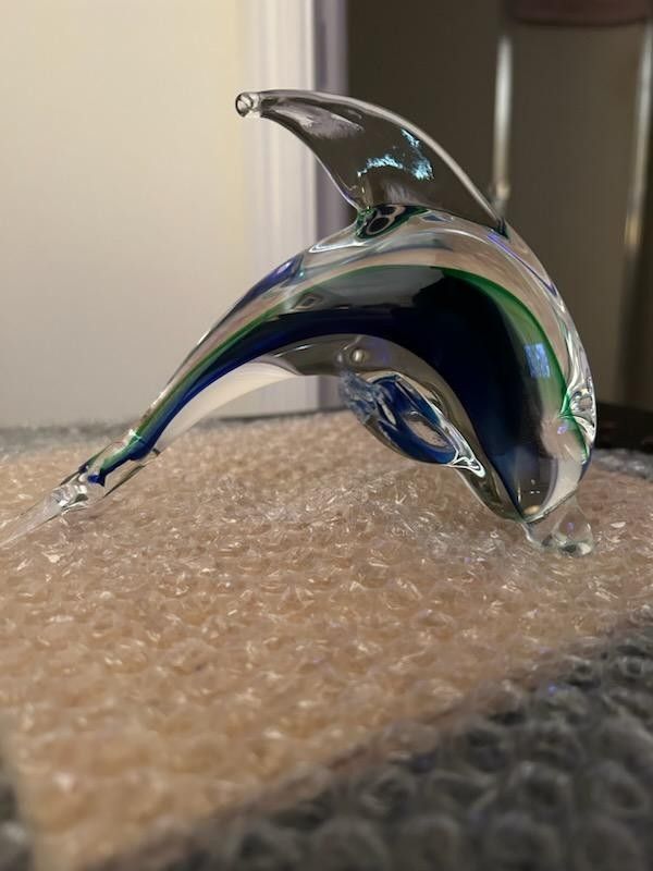 Vincenzo Nason Murano Art Glass Blue Green Dolphin For Sale In Tampa Fl Offerup