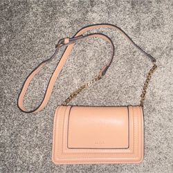 ALDO Beige Small Crossbody Bag with Chain Strap Gold Hardware Inner Pockets
