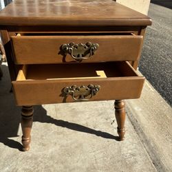 Solid Wood End Table Set