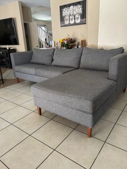 Grey sectional couch from Living Spaces LIKE NEW